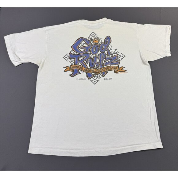 God Rulz Other - Rare Vintage 90s Y2K God Rulz Jesus Tee God Lord White XL Shirt Pray Heaven Tee